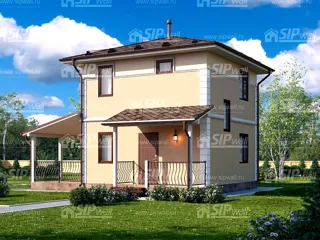 Haus nach Projekt „Karl“, Dorf Malyshevo: Projektvisualisierung