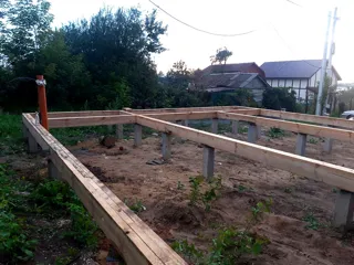 Haus 138 m² nach individuellem Projekt, Kostroma: Fundament und Grundrahmen