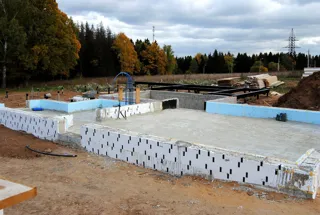 Haus nach Projekt „Prowans“, Dorf Maltsy: Fundament und Grundrahmen