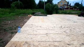 House, custom design, Kostroma 28: SIP panel floor at level 0