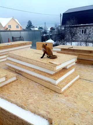 Haus nach Projekt „Nesabudka“, SNT „Rus“: Wandmontage