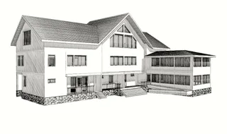 Haus nach individuellem Entwurf, Gebiet Moskau: Projektvisualisierung