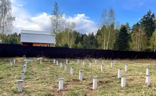 Haus nach Projekt „Randevu - E2.8“, Gebiet Moskau: Fundament und Grundrahmen