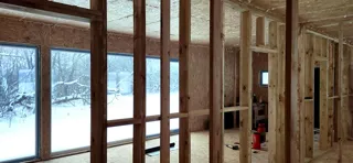Haus 64 m² nach individuellem Projekt, Dorf Rtishchevo: Trennwände
