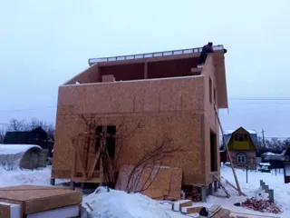 Haus nach Projekt „Awdeewo“, Dorf Minskoe: Wandmontage