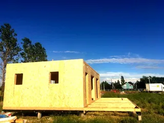 Haus nach Projekt „Mistika - S2.8“, Dorf Bolshaya Ivanovka: Wandmontage