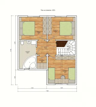 Haus nach Projekt „Michigan mini“, Kostroma: Projektgrundriss