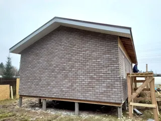 Haus nach Projekt „Finnisch 60“, Gebiet Moskau: Fassadenverkleidung