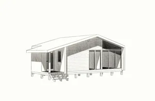 Haus nach individuellem Entwurf, Dorf Paneevo: Projektvisualisierung