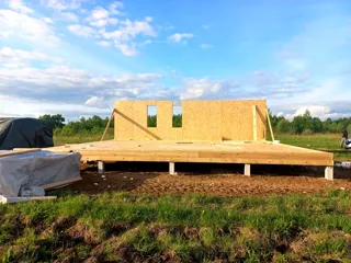 Haus 86,6 m² nach individuellem Projekt, Dorf Laptevo: SIP-Boden auf Höhe 0