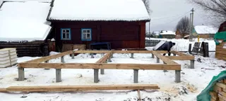 House based on the “Karl” design, Ivanovo Region: foundation and sill strapping