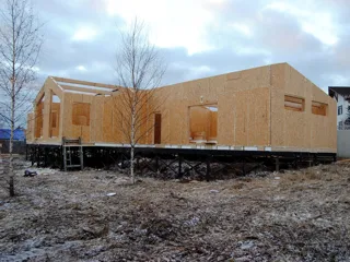 Haus nach Projekt „Arizona“, Gebiet Nischni Nowgorod: Wandmontage