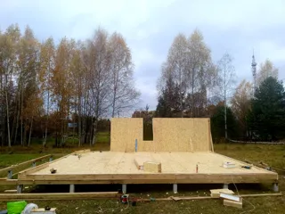 Haus nach individuellem Entwurf, Dorf Protive: Wandmontage