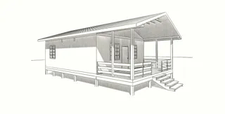 Haus nach Projekt „Finnisch 60“, Gebiet Moskau: Projektvisualisierung