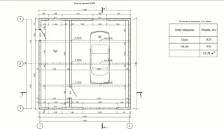 Garage nach individuellem Projekt, Gebiet Moskau: Projektgrundriss