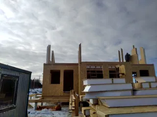 173 m² house built to a custom design, Rodniki: wall assembly