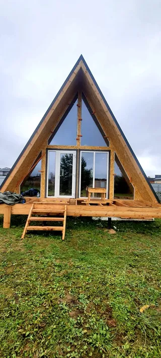 Haus nach Projekt „A-Frame Altai“, Gebiet Moskau: Fertiges Haus