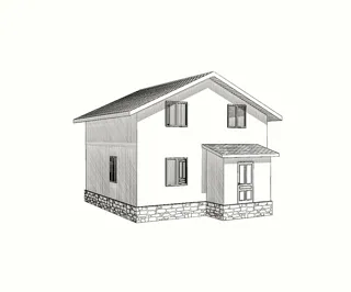 Haus nach individuellem Entwurf, Siedlung Shuvalovo: Projektvisualisierung