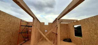 Haus 115 m² nach individuellem Projekt, Dorf Golovino: Wandmontage