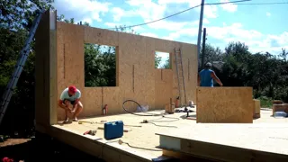 Haus nach Projekt „Gamma“, Gebiet Kostroma: Wandmontage