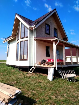 Haus nach Projekt „Garmonija 122.89“, Dorf Shirino: Fertiges Haus