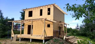 Haus 123,5 m² nach individuellem Projekt, Furmanov: Fassadenverkleidung