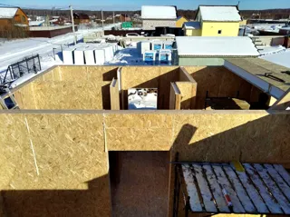 House based on the “Evseevo 2.8” design, Sharapovo village: wall assembly