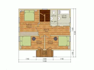 Haus nach Projekt „Narziss“, Dorf Artyukino: Projektgrundriss