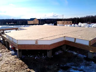 Banja, Projekt „Florida“, Dorf Balabanovo: Boden aus SIP-Paneelen auf Höhe 0