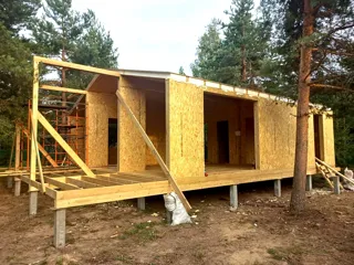Datscha nach Projekt „Barnhouse 76.1“, Gebiet Wladimir: Wandmontage