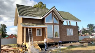 Haus nach Projekt „Sarja“, Kazan: Fassadenverkleidung