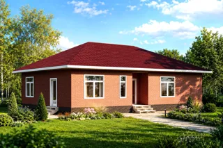 129,55 m² house built to a custom design, Kostroma Region: design rendering