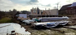 Haus 104 m² nach individuellem Projekt, Dorf Kornevo: Wandmontage