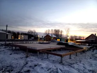 Haus 166 m² nach Projekt „München“, Vologda: Fundament und Grundrahmen