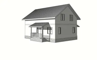 Haus 163 m² nach individuellem Projekt, Dorf Turabevo: Projektvisualisierung