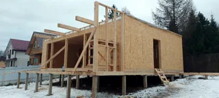 Haus 111,6 m² nach individuellem Projekt, Dorf Troitse Seltsy: Wandmontage