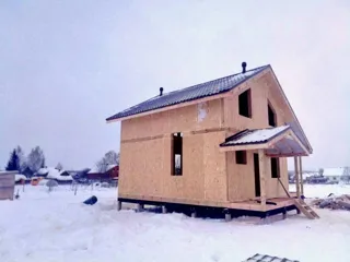 Haus nach Projekt „Dmitrowo“, Dorf Lupychevo