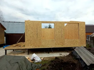 House based on the “Barnhouse 39” design, SNT “Gorkovskoye Boloto”: wall assembly