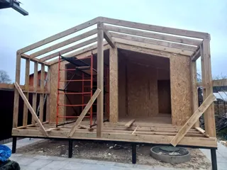 House based on the “Barnhouse 39” design, SNT “Gorkovskoye Boloto”: wall assembly
