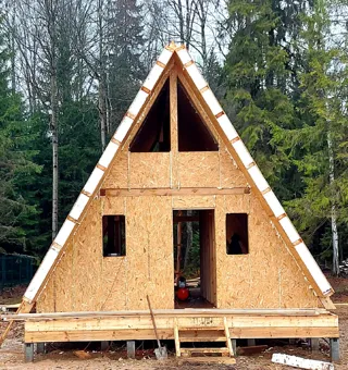 “A-Frame Altay” projeli ev, Moskova bölgesi: çatı