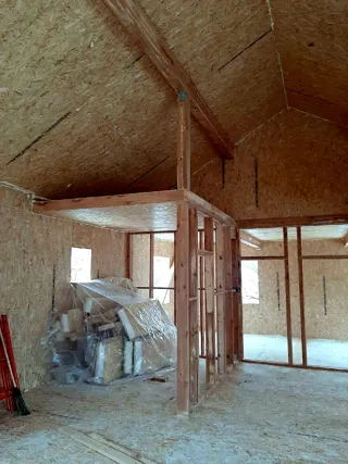 House built to a custom design, Kostroma: interior partitions