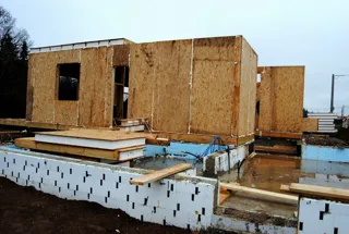 Haus nach Projekt „Prowans“, Dorf Maltsy: Wandmontage