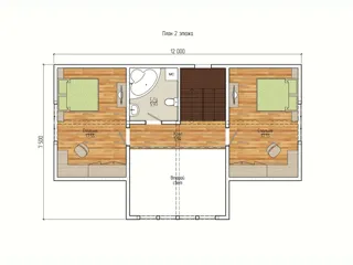 Haus 166 m², Projekt „München“, Vologda: Grundriss des Projekts
