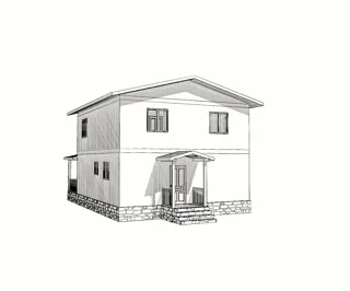 Haus nach individuellem Entwurf, Dorf Kovarditsy: Projektvisualisierung