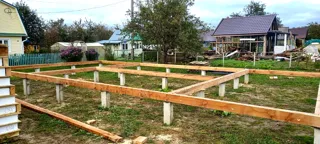 Haus nach individuellem Projekt, Gebiet Wladimir: Fundament und Grundrahmen