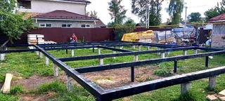 Haus 112,5 m² nach individuellem Projekt, Ivanovo: Fundament und Grundrahmen