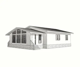 Haus nach individuellem Entwurf, Dorf Kuznetsovo: Projektvisualisierung