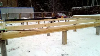 Haus, individuelles Projekt, Stadtkreis Dorf Zhedochi Naro-Fominskiy: Fundament und Bodenrahmen