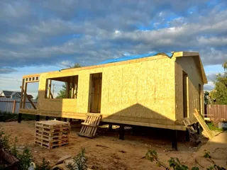 Haus 100 m², Projekt „Barnhouse 76.1“, Gebiet Moskau: Wandmontage