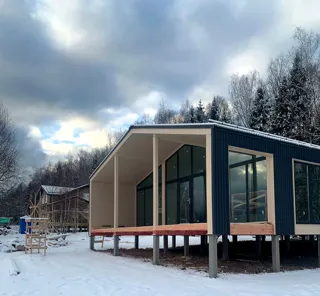 Haus nach Projekt „Barnhouse 110“, Dorf Syanovo-2: fertiges Gebäude